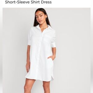 NWT Old Navy shirt dress with puff sleeve size M